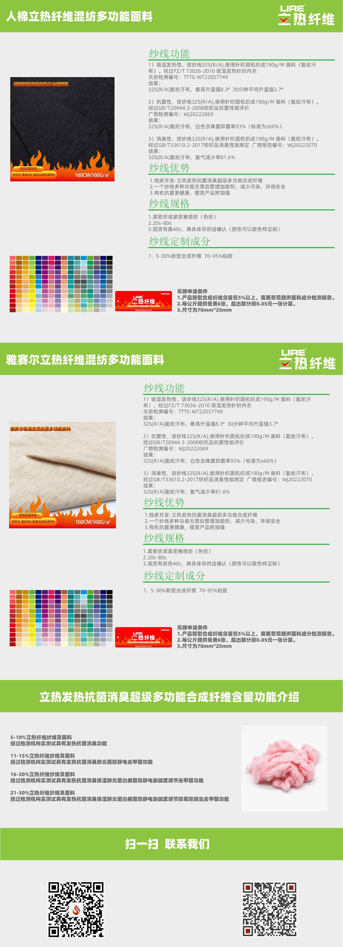 立熱混紡面料